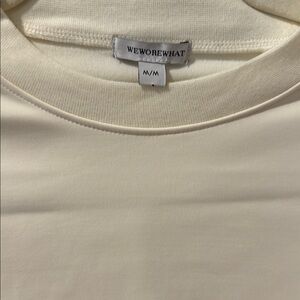 WeWoreWhat Ivory tight long sleeve top